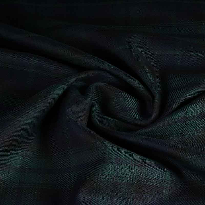 Tartan fabric black watch green