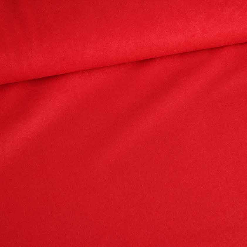 Suedine fabric red