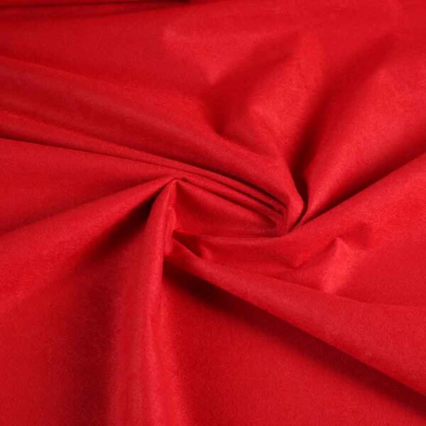 Suedine fabric red