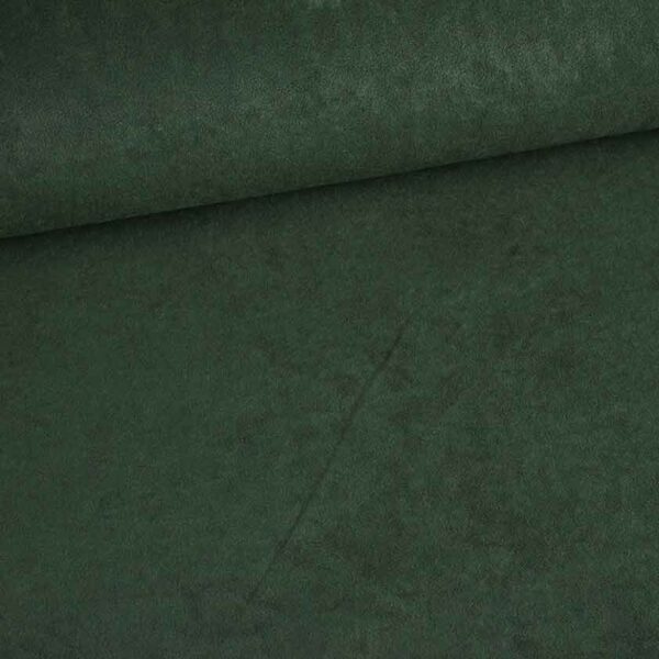 Suedine fabric dark green
