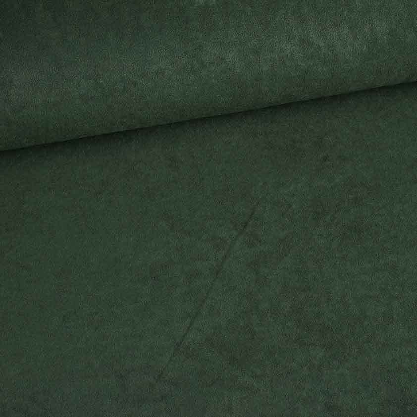 Suedine fabric dark green