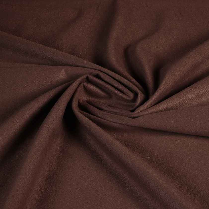 Suedine fabric dark brown