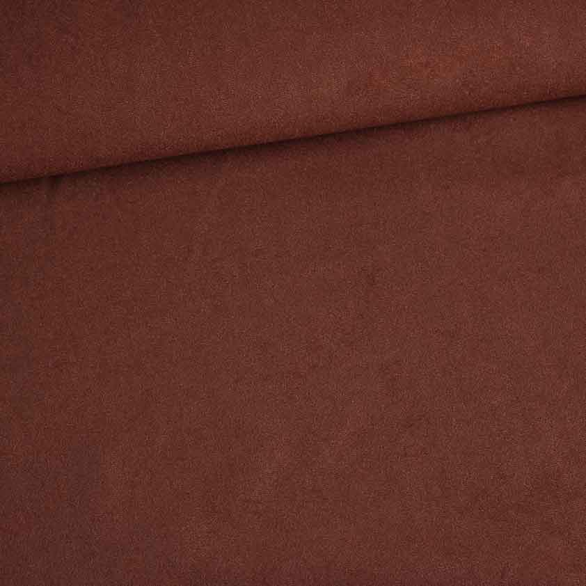 Suedine fabric brown