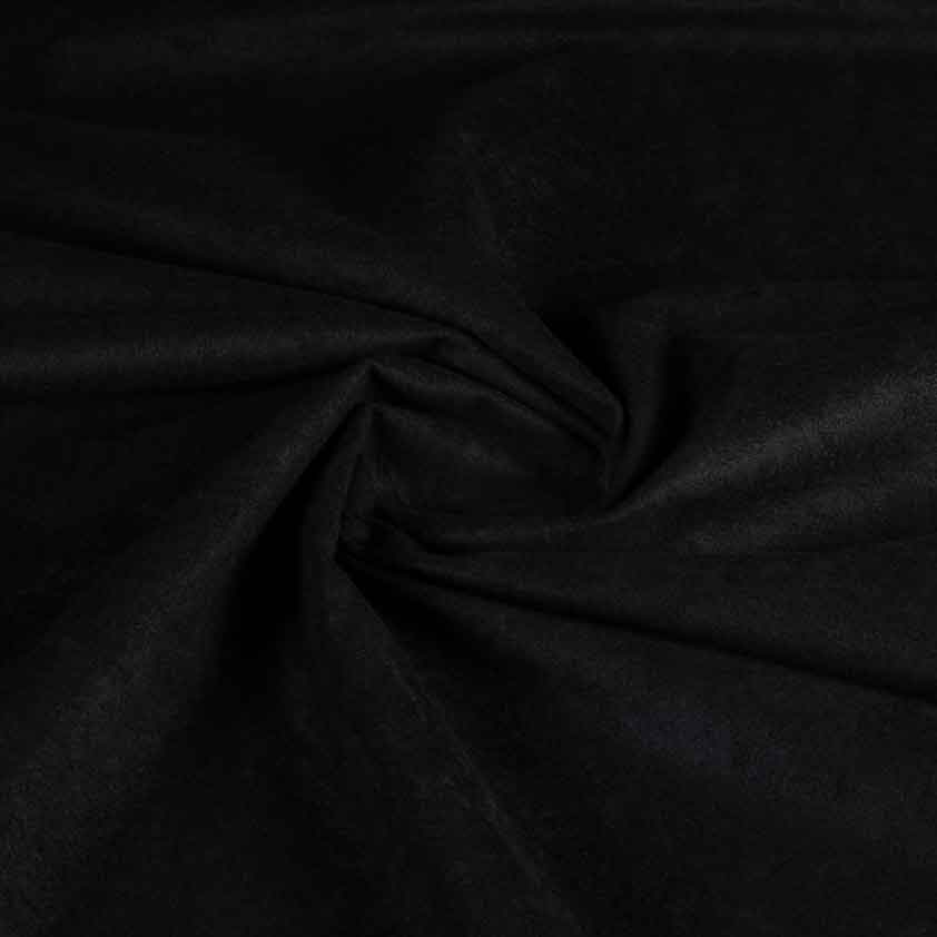 Suedine fabric black