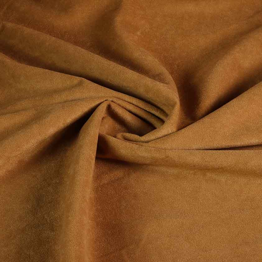 Suedine fabric camel