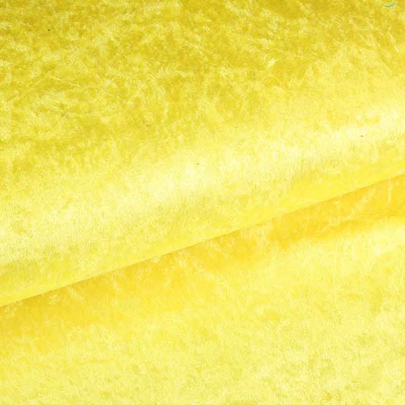 Velours de panne fabric yellow
