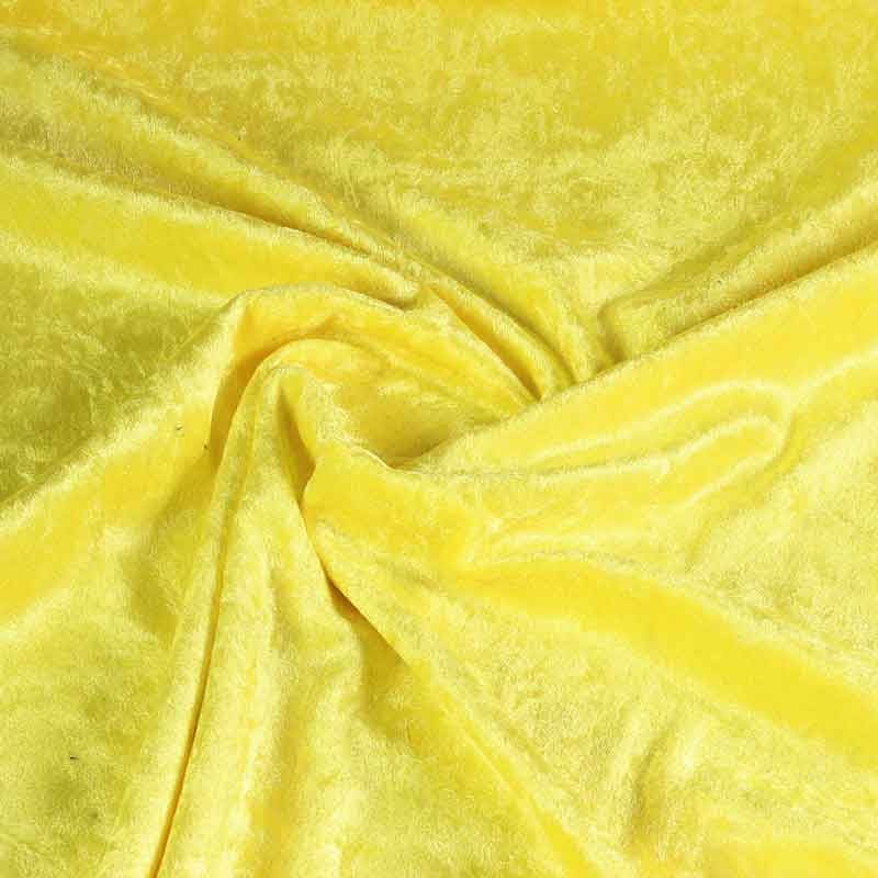 Velours de panne fabric yellow