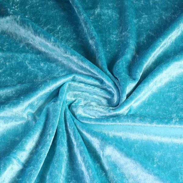 Velours de panne fabric aqua