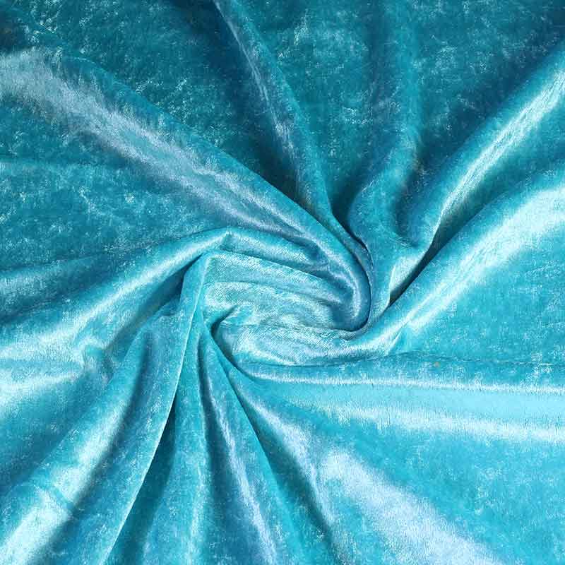 Velours de panne fabric aqua