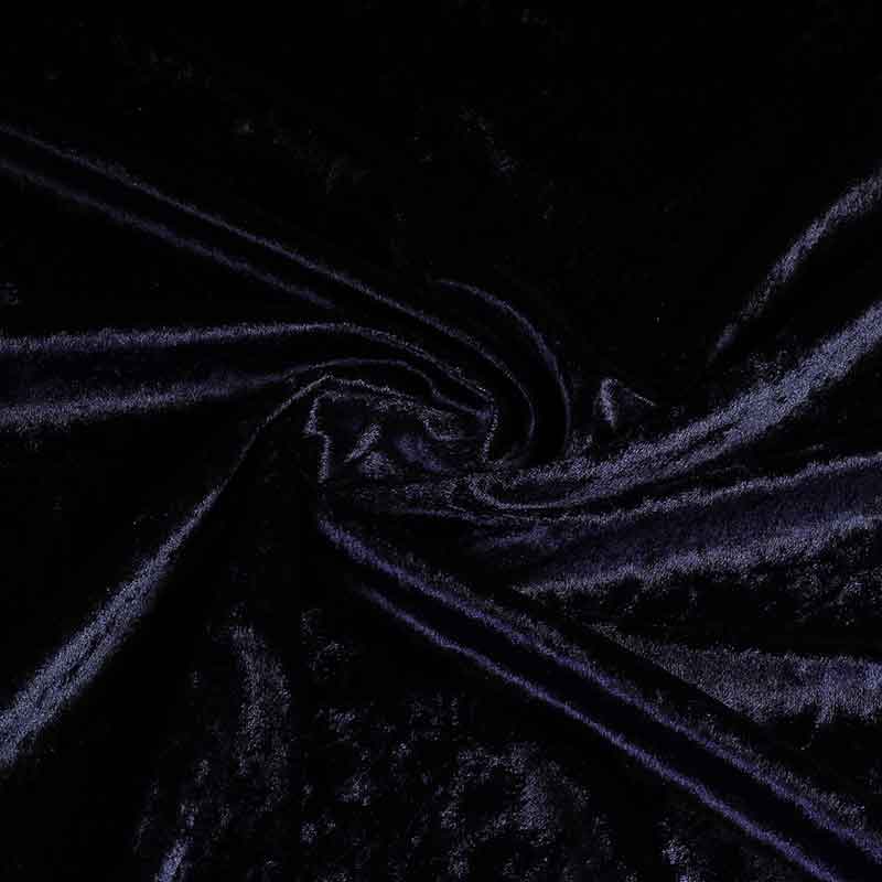 Velours de panne fabric dark blue