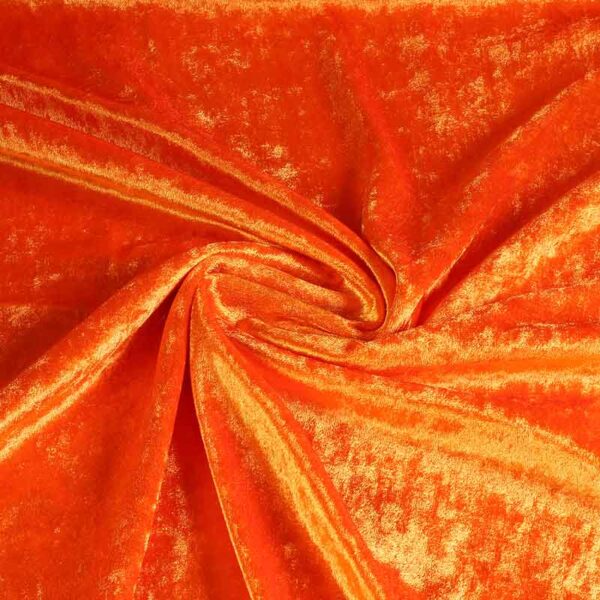 Velours de Panne fabric orange
