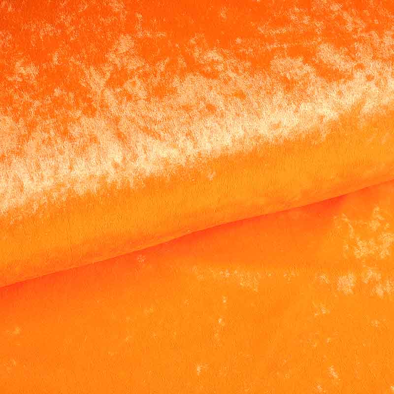 Velours de Panne fabric fluor orange