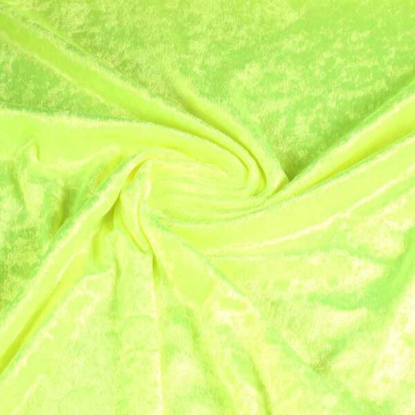 Panne velvet fabric fluor yellow