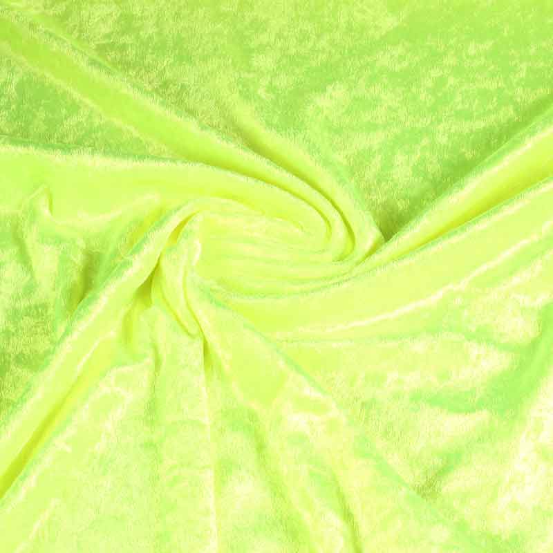 Panne velvet fabric fluor yellow