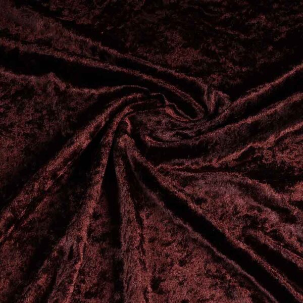 Panne velvet fabric brown