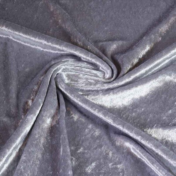 Velours de panne fabric silver