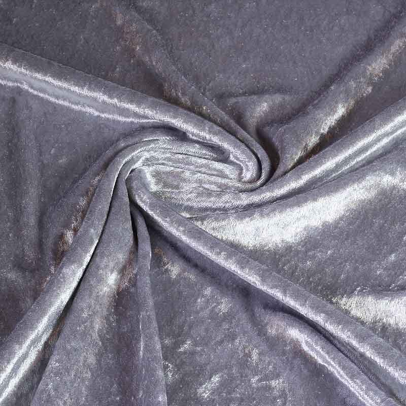 Velours de panne fabric silver