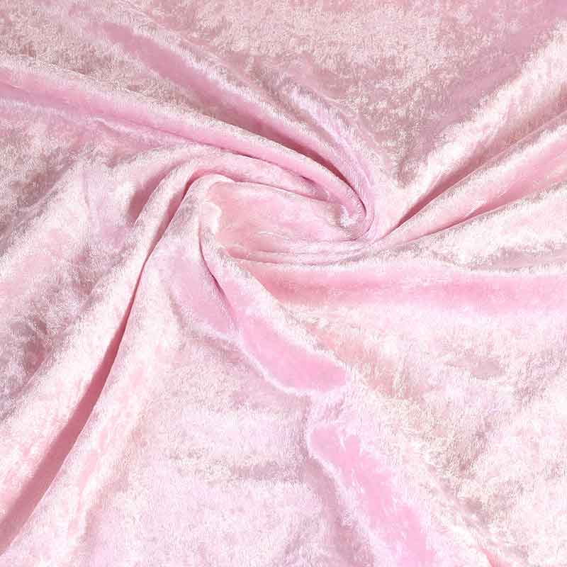 Velours de panne fabric baby pink