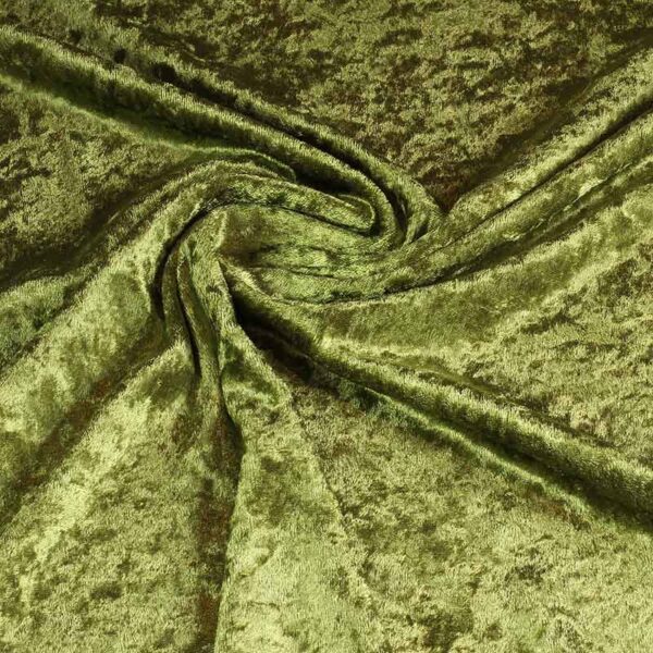 Velours de Panne fabric olive green