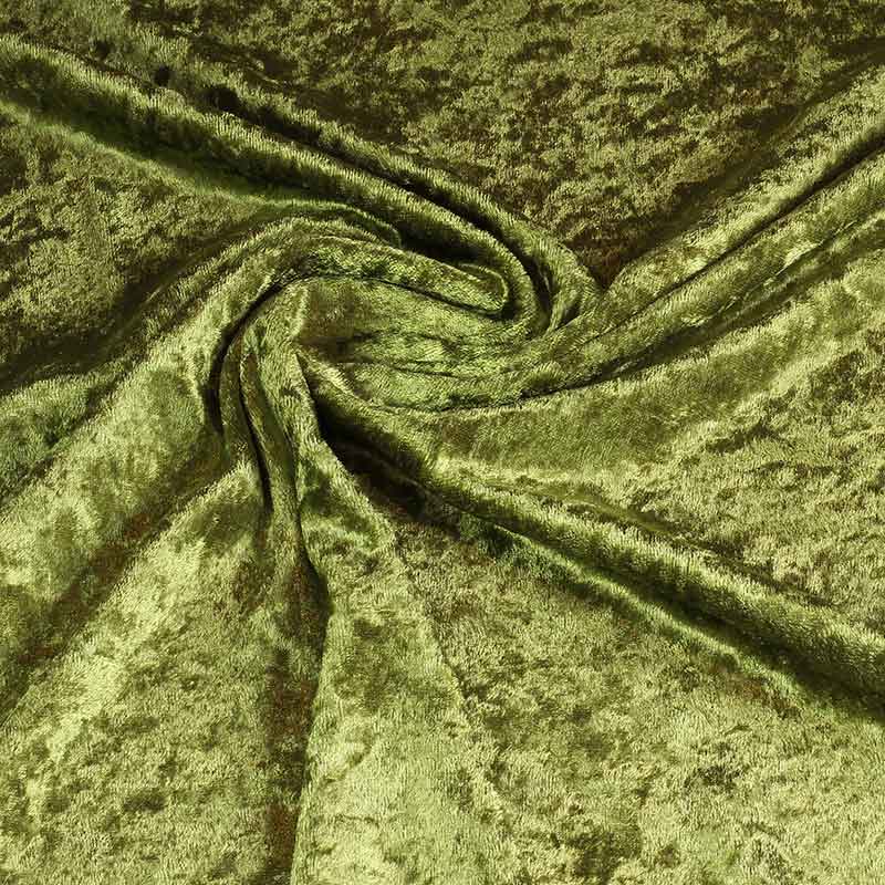 Velours de Panne fabric olive green