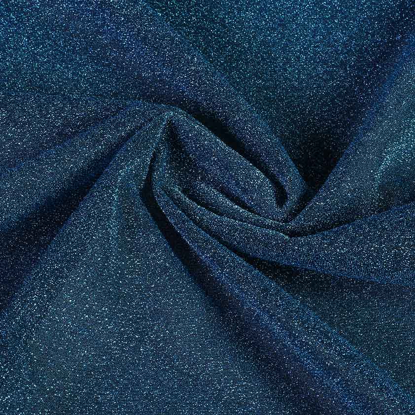 Tricot lurex fabric aqua