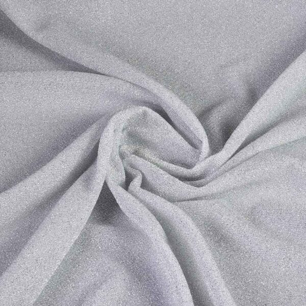Tricot fabric lurex light silver