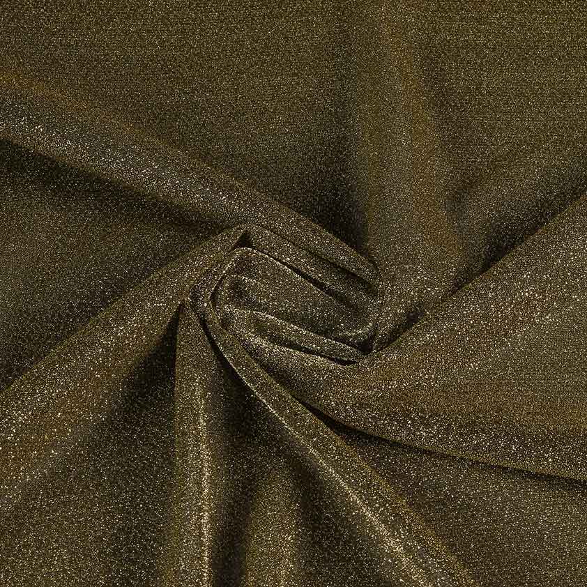 Tricot fabric lurex gold
