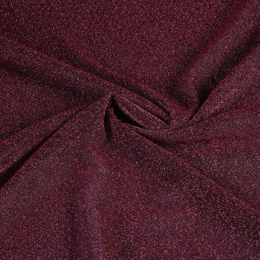 Tricot fabric lurex pink