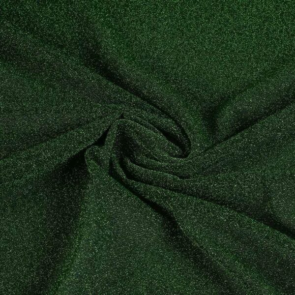 Tricot fabric lurex green