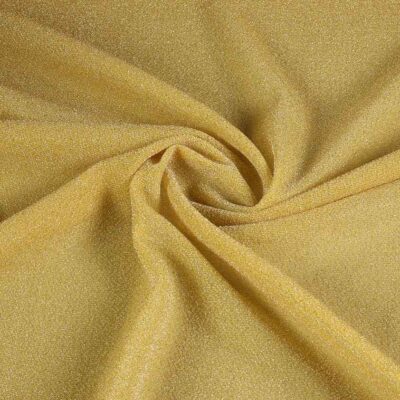 Tricot fabric lurex ochre yellow
