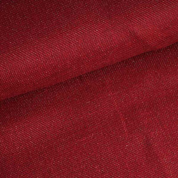 Jute lurex fabric red