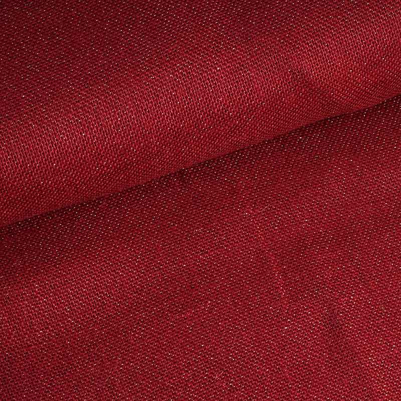 Jute lurex fabric red