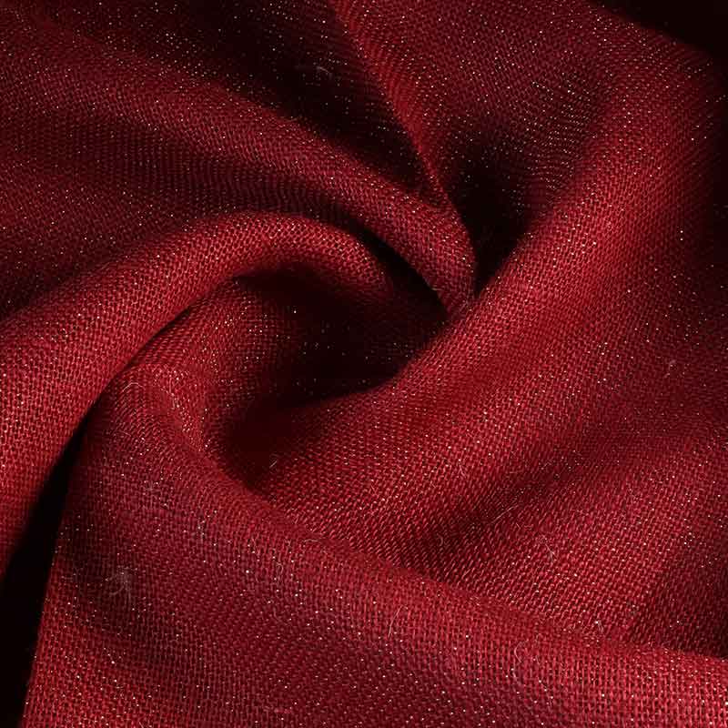 Jute lurex fabric red