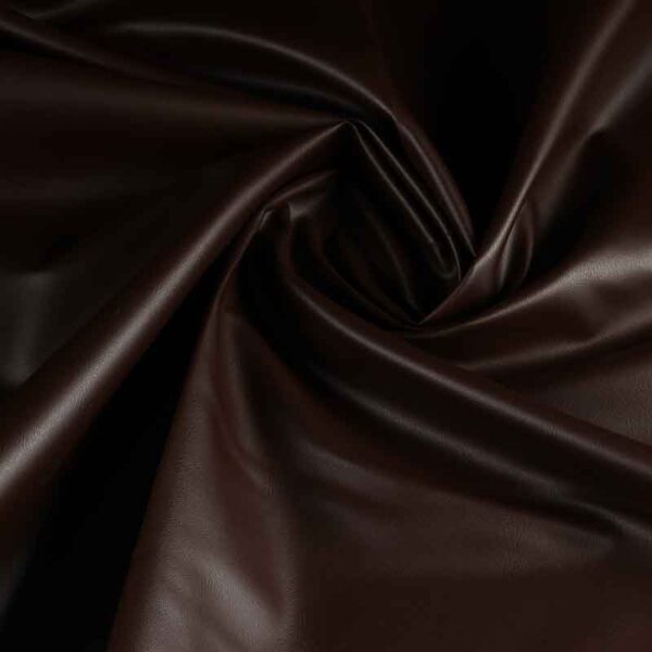 Faux leather fabric brown
