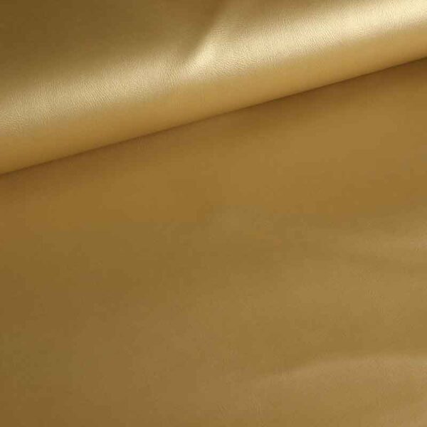 Faux leather fabric gold