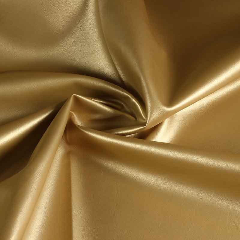 Faux leather fabric gold