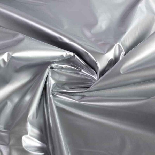 Lacquer fabric silver