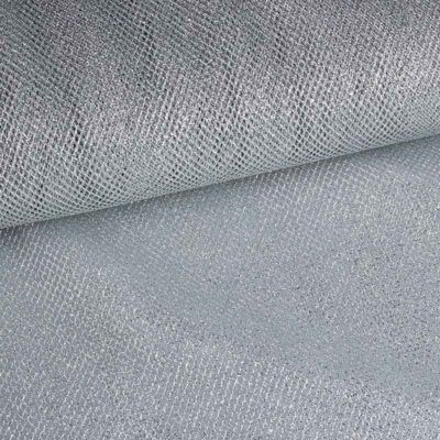 Metallic tulle silver