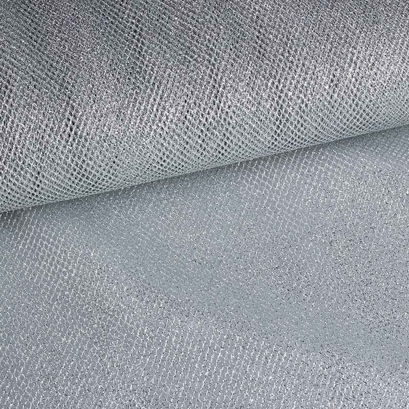 Metallic tulle silver