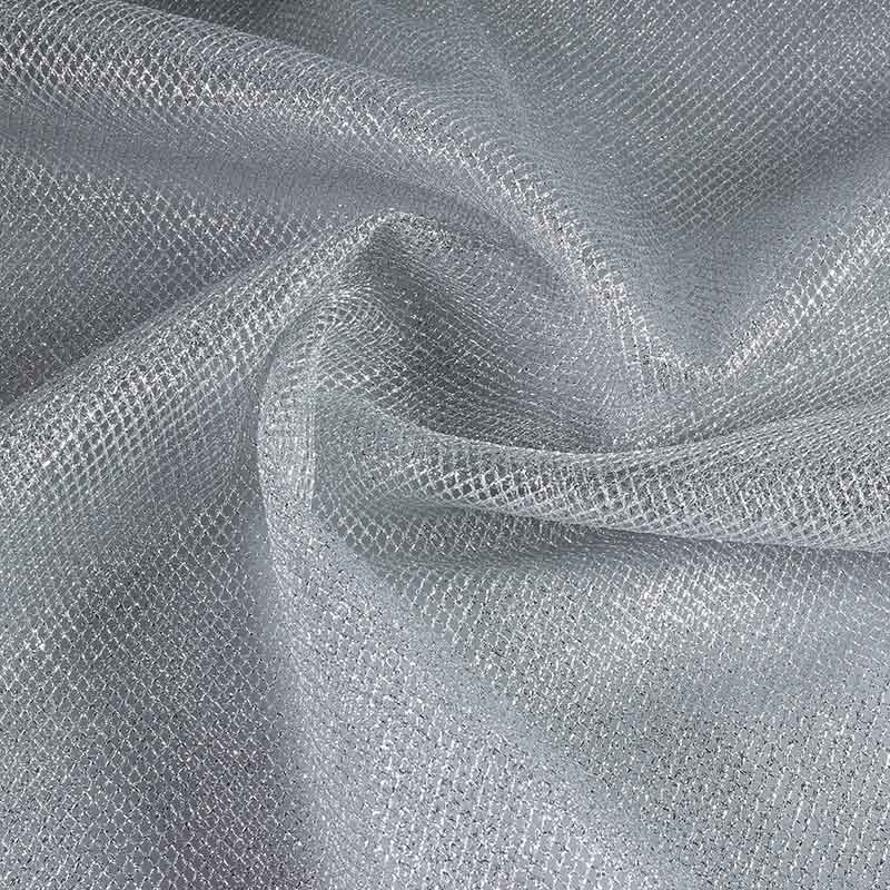 Metallic tulle silver