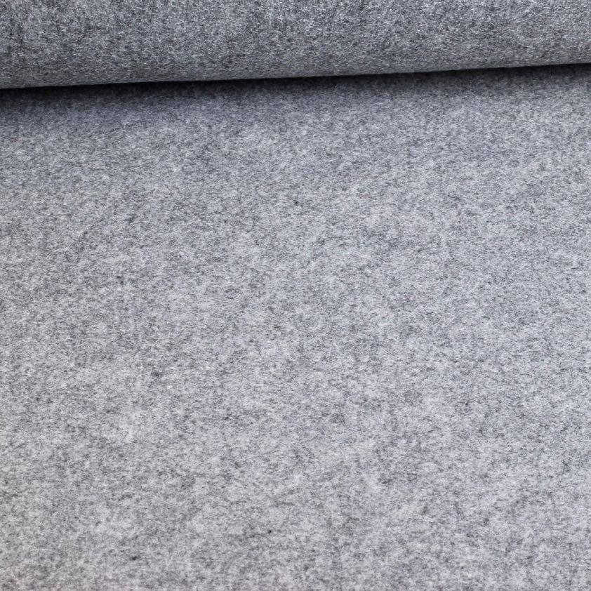Felt fabric grey melange