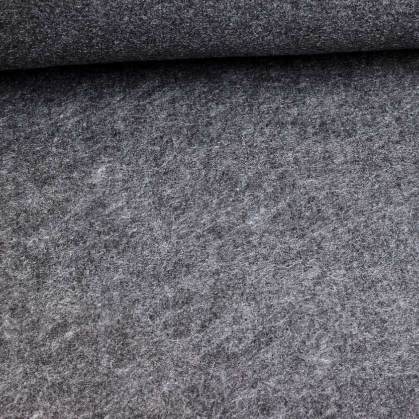 Felt fabric 3mm anthracite melange
