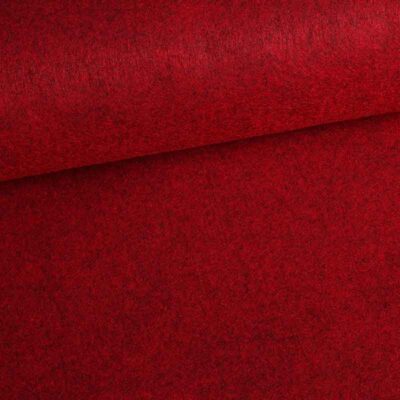 Felt fabric red melange