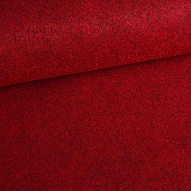 Felt fabric red melange