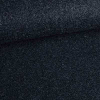 Felt fabric dark blue melange
