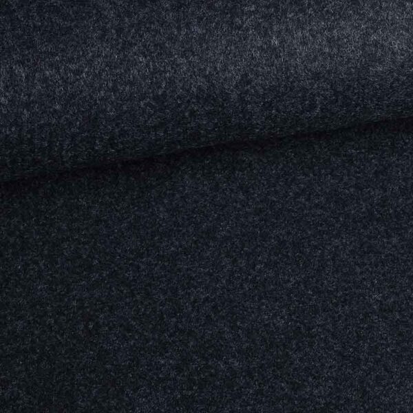 Felt fabric dark blue melange