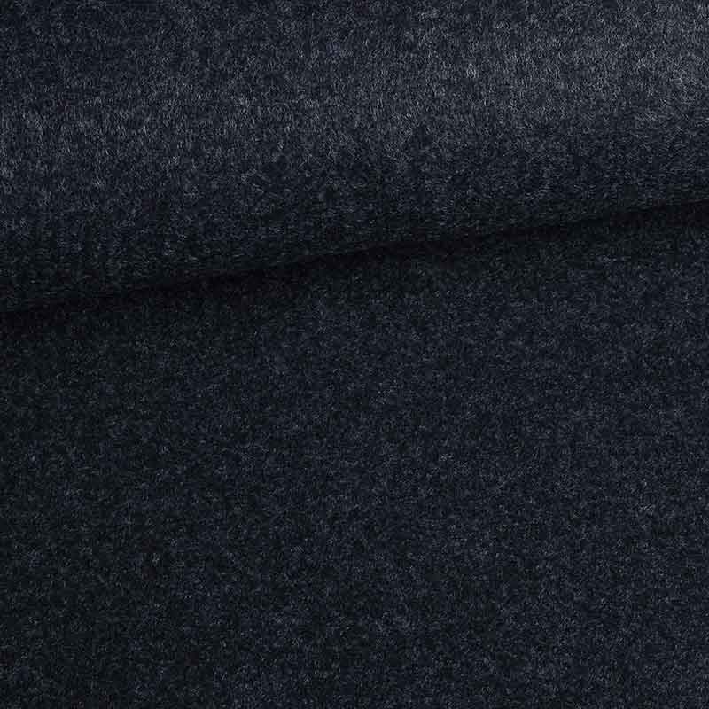 Felt fabric dark blue melange