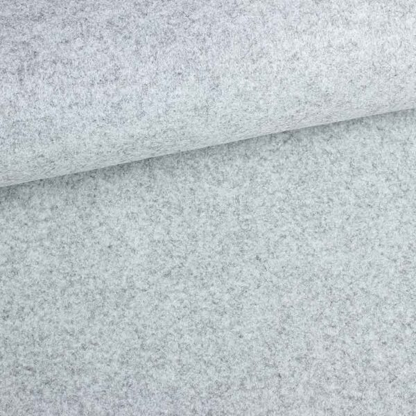 Felt fabric light grey melange