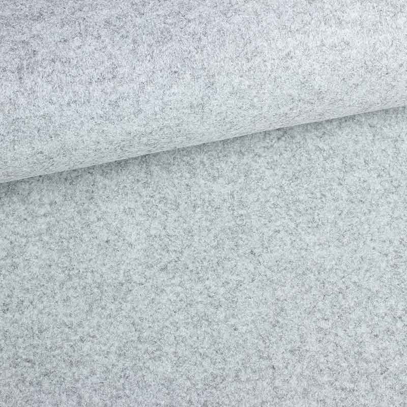 Felt fabric light grey melange