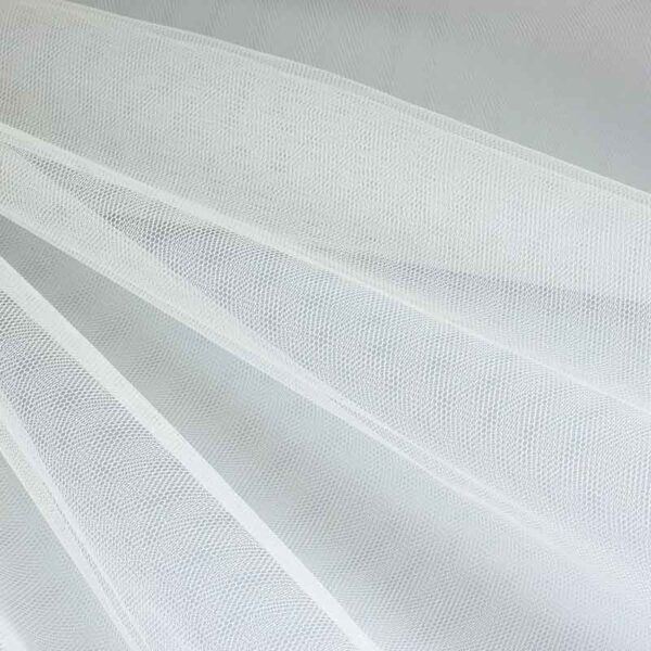 Fire retardant tulle ecru